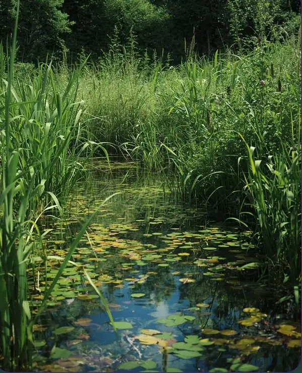 Bassin naturel de phytoremédiation